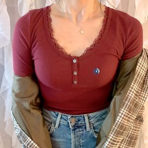 hollister long sleeve ribbed top